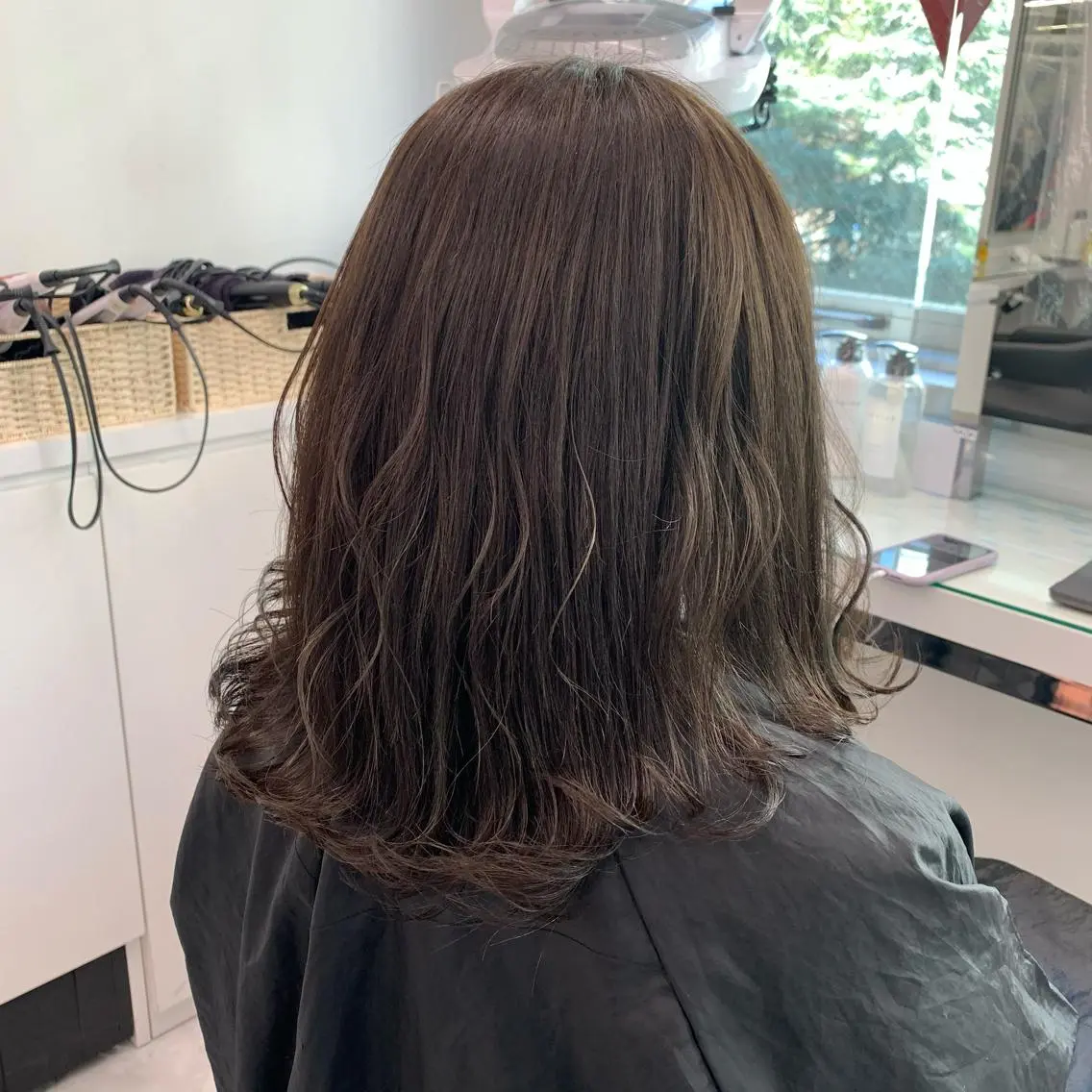 ミディアム カラー ヘアアレンジ ヘアカラー トリートメント ヘアセット ダブルカラー｜ なおき｜池袋美容師のヘアスタイル