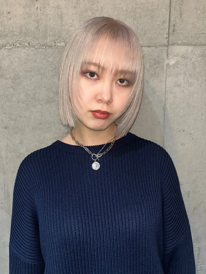 ショート ボブレイヤー ボブ 顔まわりレイヤー レイヤーカット レイヤーカット\ウル フ　chinatsuのヘアスタイル