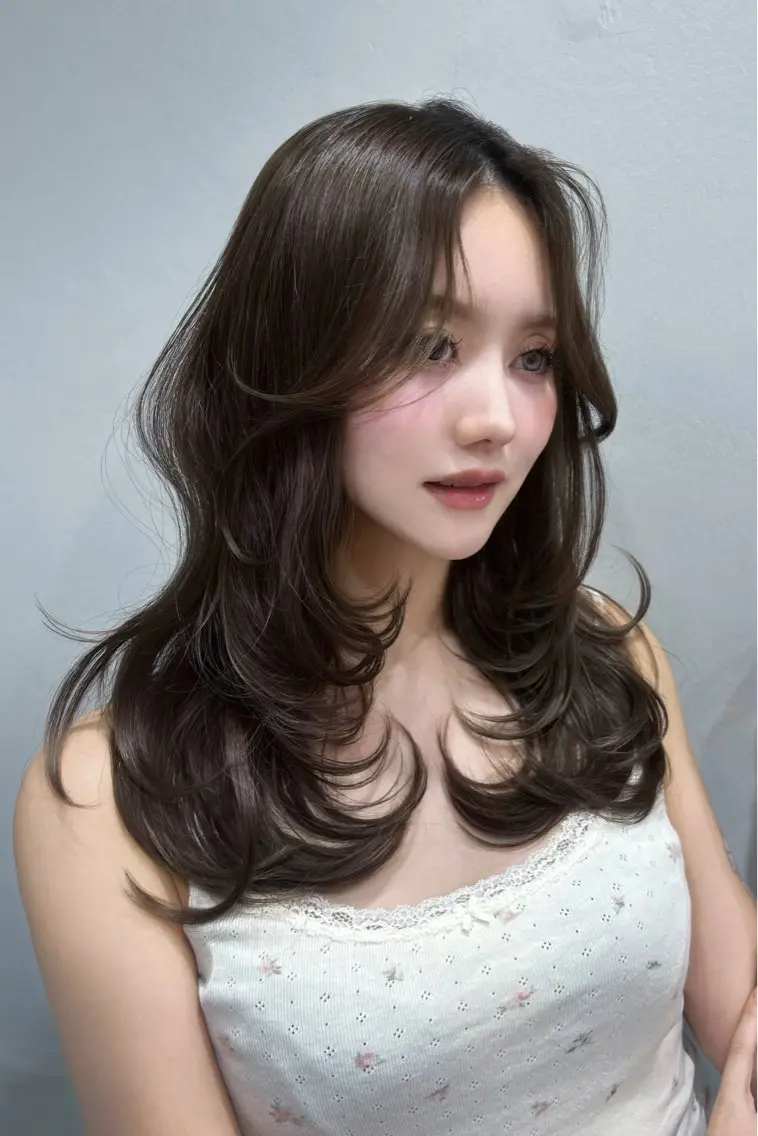 セミロング カット ヘアカラー トリートメント 表参道/ワンホンヘア SAAYA🖤のヘアスタイル