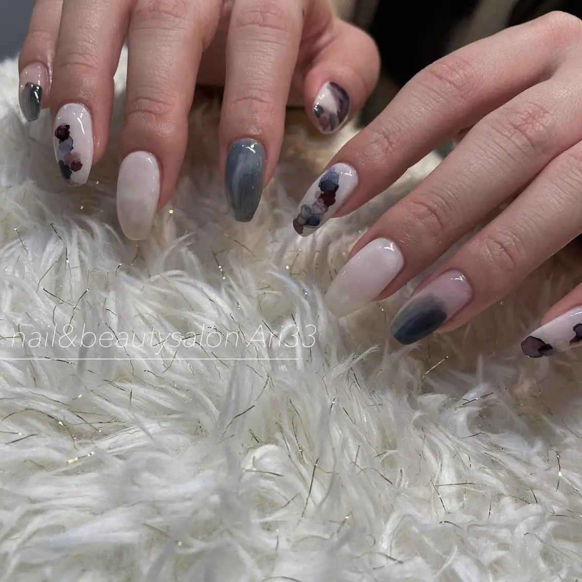 ネイル ニュアンスネイル ハンドネイル プライベートサロン Ari33nailのネイルデザイン