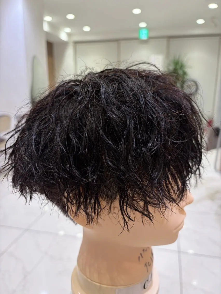 ショート パーマ メンズ メンズカットパーマ 特化　田場千大のヘアスタイル