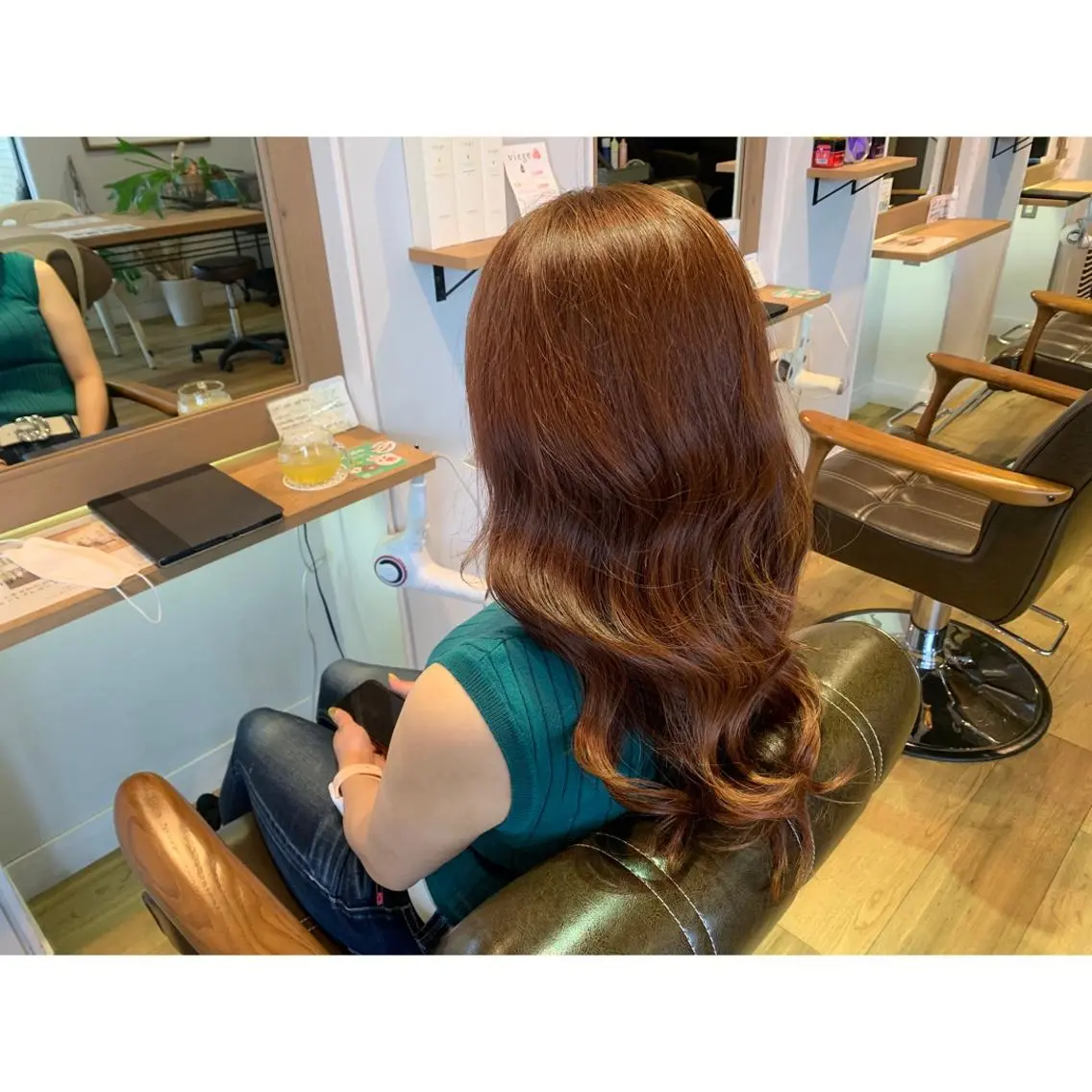 ロング カラー ピンクカラー ヘアカラー トリートメント ツキダテ ユイのヘアスタイル