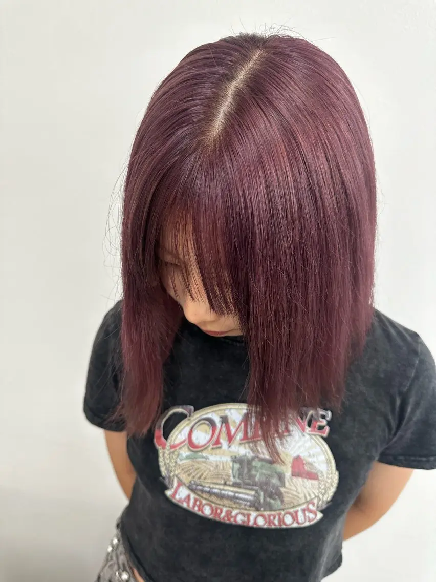 ミディアム カラー むっちー/超高濃度 水素髪質改善サロンのヘアスタイル