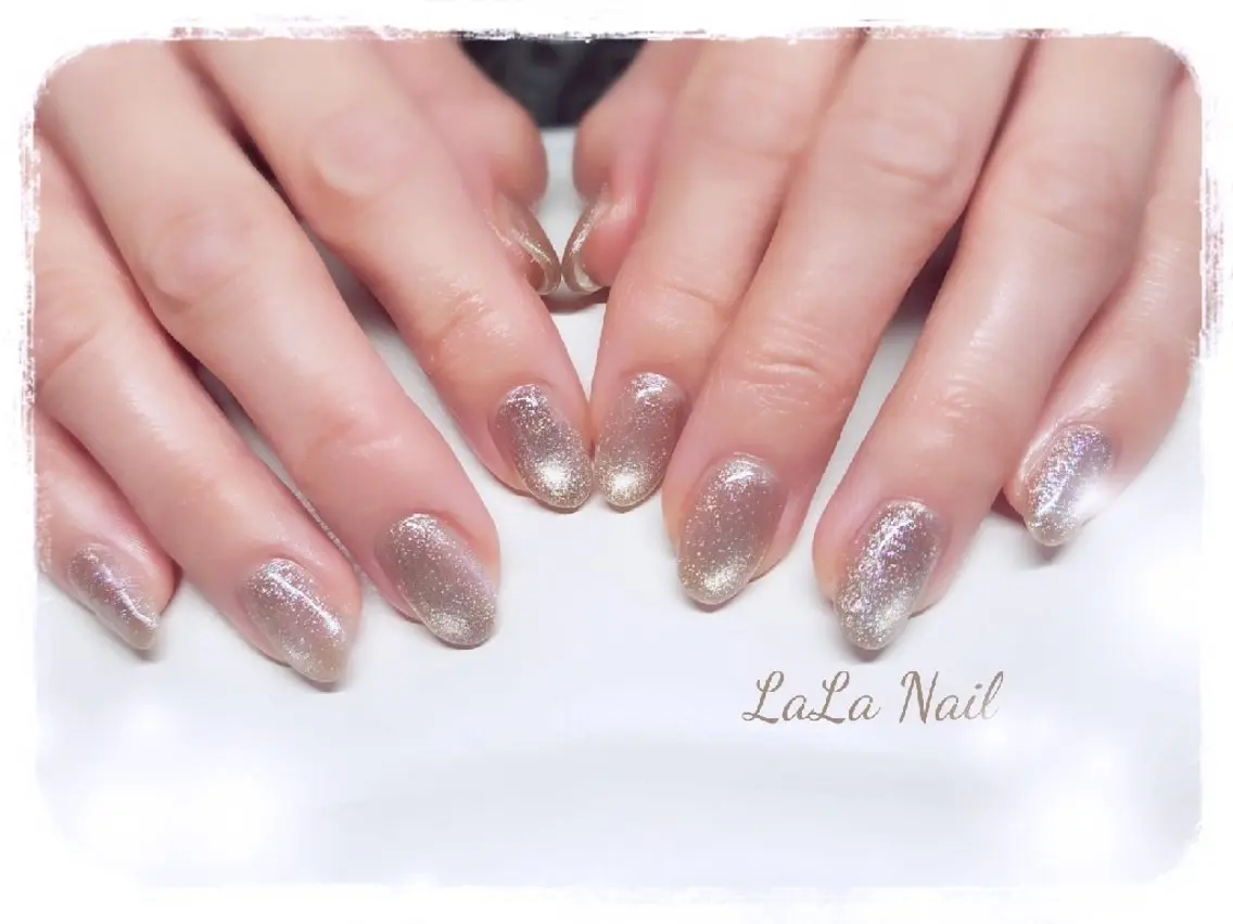 ネイル マグネットネイル ワンカラーネイル ハンドネイル LaLa Nailのネイルデザイン
