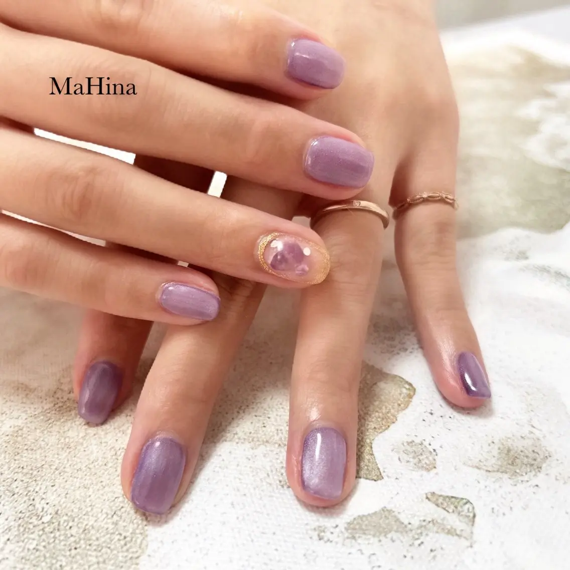 ネイル ジェルネイル マグネットネイル ワンカラーネイル ハンドネイル Le Vernis MaHina・まひなのネイルデザイン