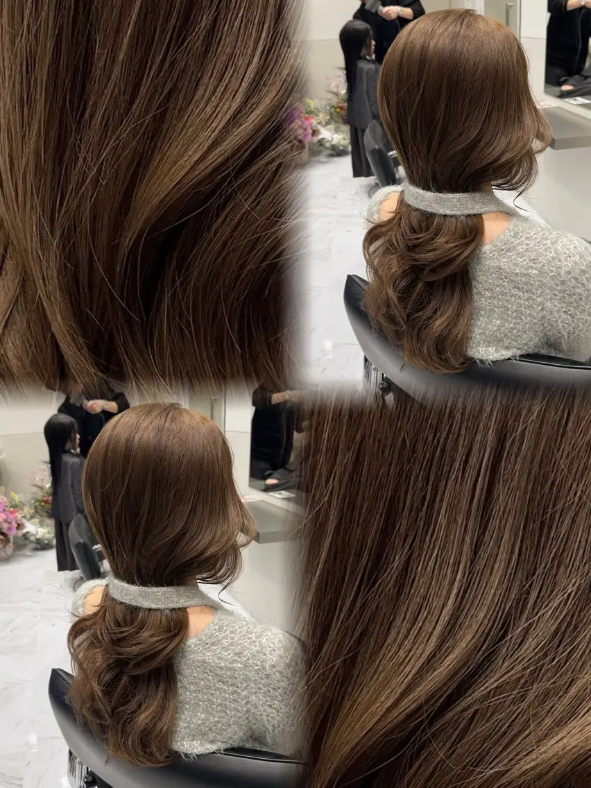 ミディアム カット ヘアカラー 天神レイヤーカット No.1💖マユカのヘアスタイル