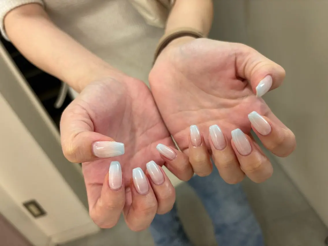 ネイル ハンドネイル Mai :矢場町 ニュアンス🌿アートのネイルデザイン