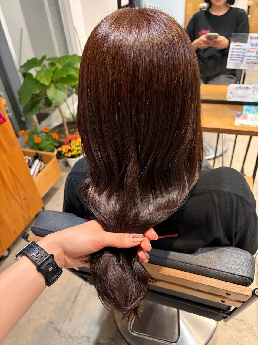 ロング ヘアカラー 透明感カラー🫧/ 縮毛矯正🌿/ゆうかのヘアスタイル
