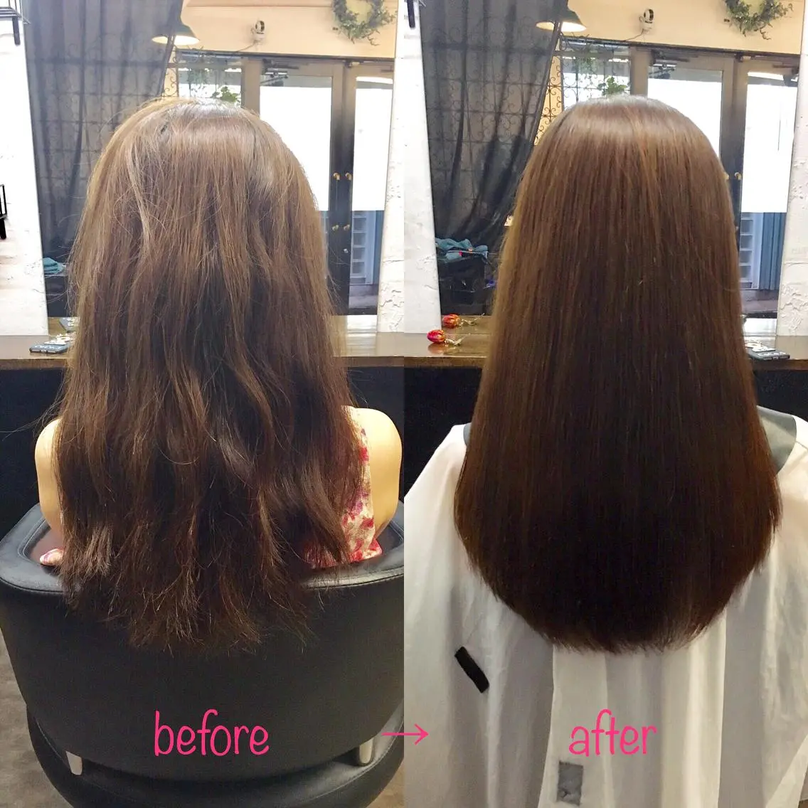 ロング 縮毛矯正&髪質改善 MAILHAIRのヘアスタイル