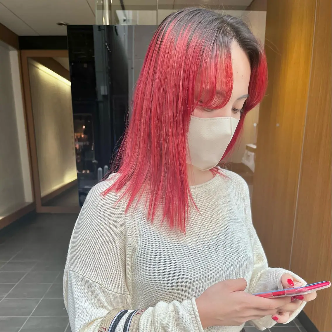 セミロング 堺 鳳 ママ美容師 yukariのヘアスタイル