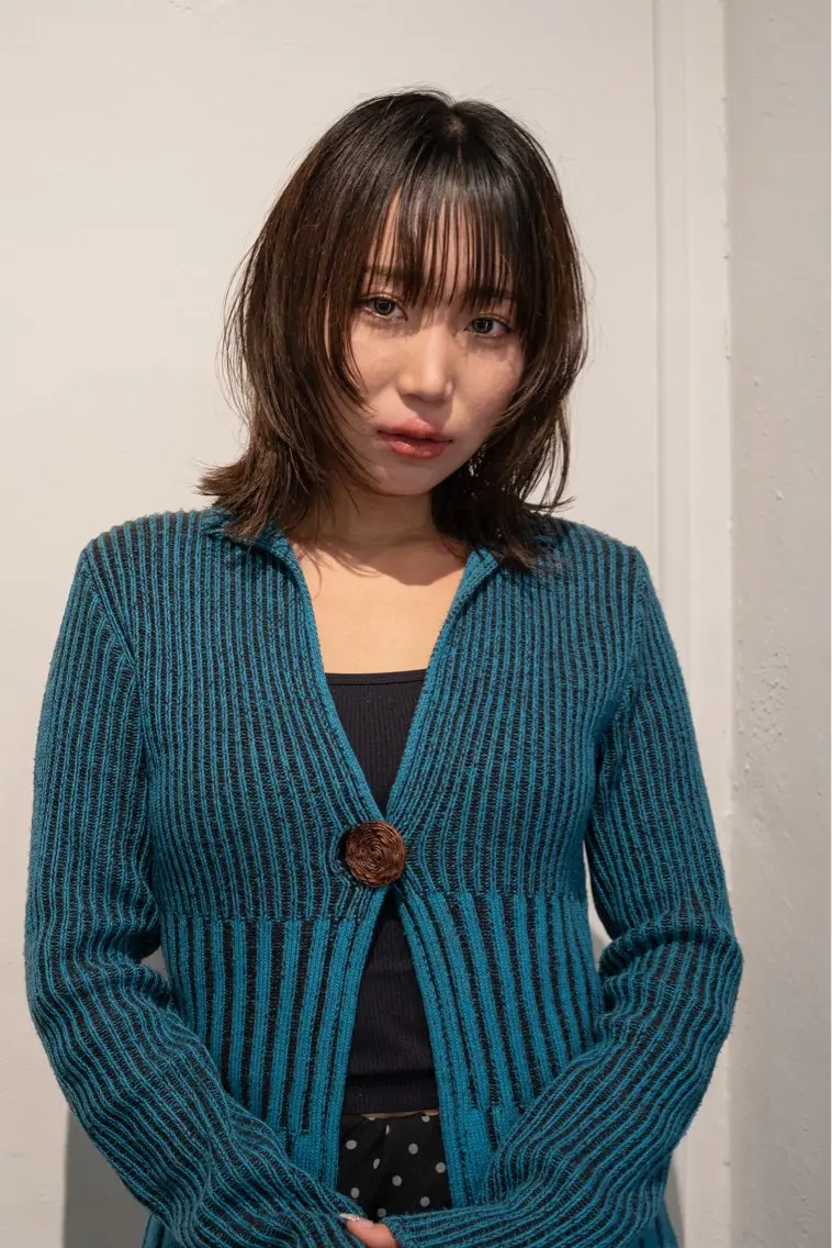 ミディアム レイヤーカット カット 村瀬 晴飛のヘアスタイル