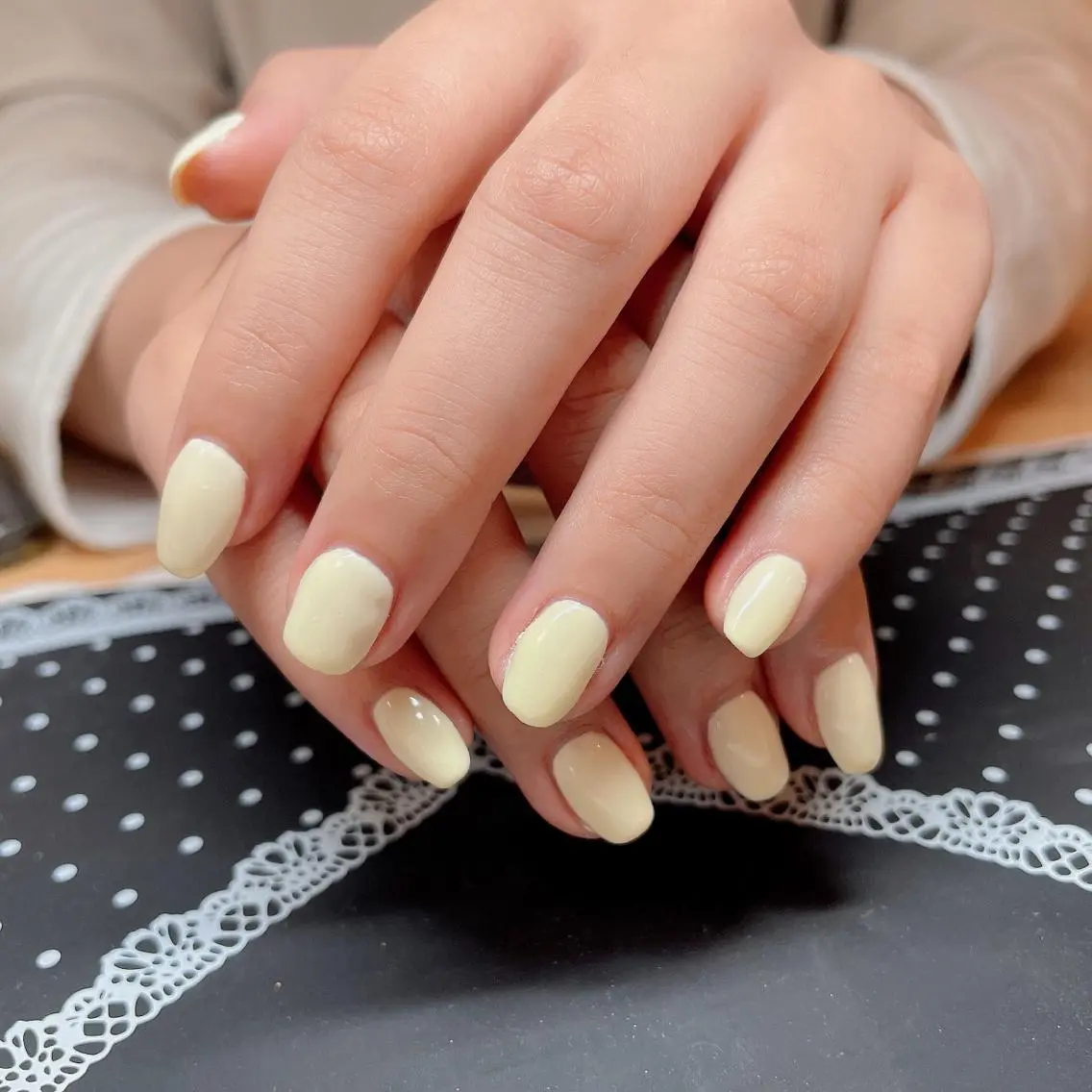 ネイル ワンカラーネイル 春ネイル エン Nail salonのネイルデザイン