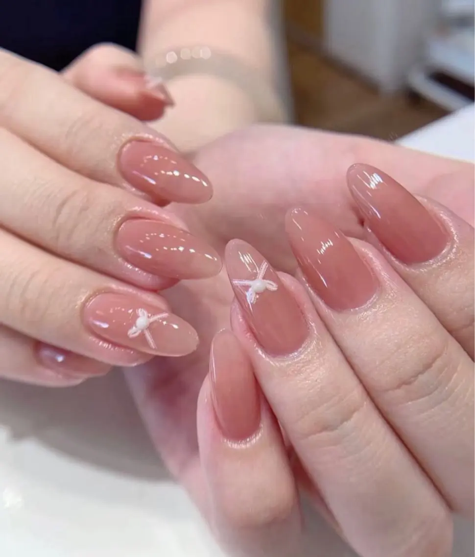 ネイル チークネイル フットネイル フレンチネイル グラデーション 韓国ネイル Ribbonnail salonのネイルデザイン