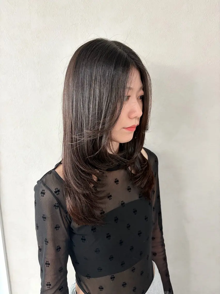 セミロング カット 🌼似合わせカラー / Misaki🌼のヘアスタイル