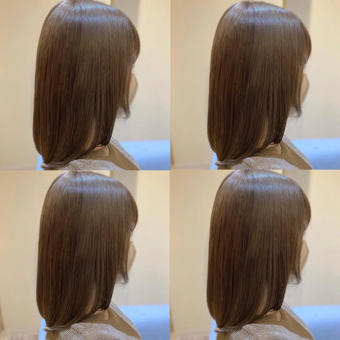 ミディアム カラー 金島 青のヘアスタイル
