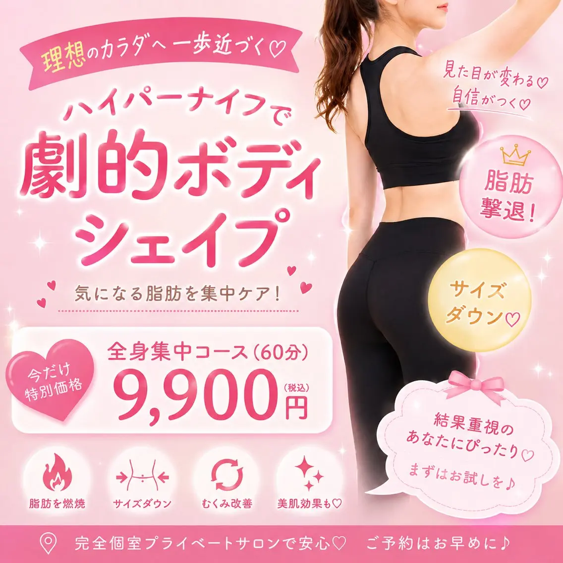 【驚異の全身痩せ🔥】脂肪撃退ハイパーナイフ全身贅沢コース（60分）の写真