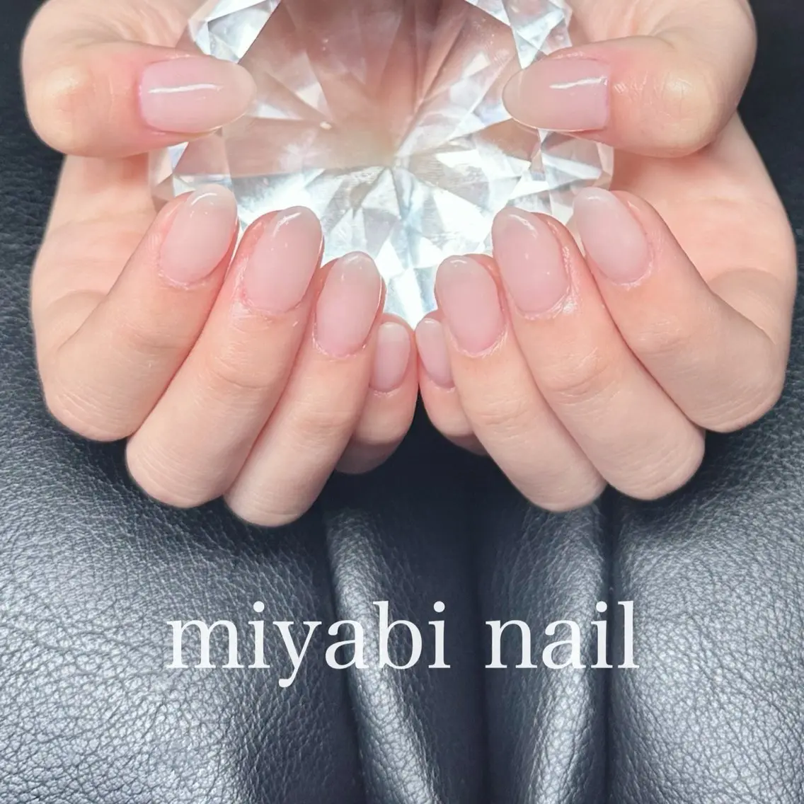 ネイル 持ち込み オフィスネイル ワンカラーネイル ピンク シンプルネイル ハンドネイル miyabi nail 桂川駅近くのネイルデザイン
