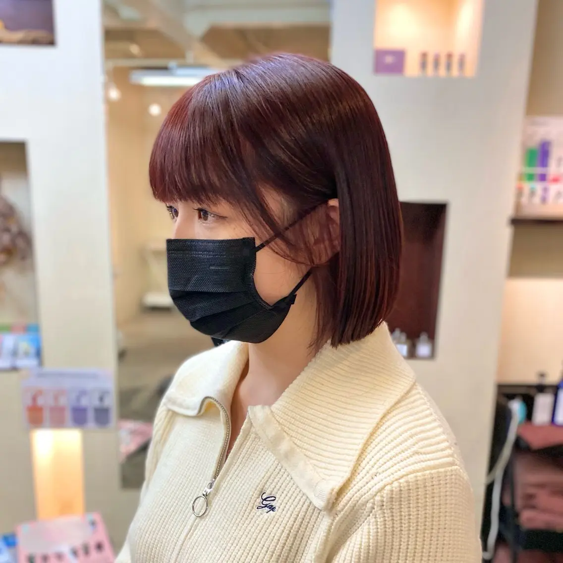 ショート カラー ブリーチ ブリーチなしカラー レッドカラー ウチダ ユウヤのヘアスタイル