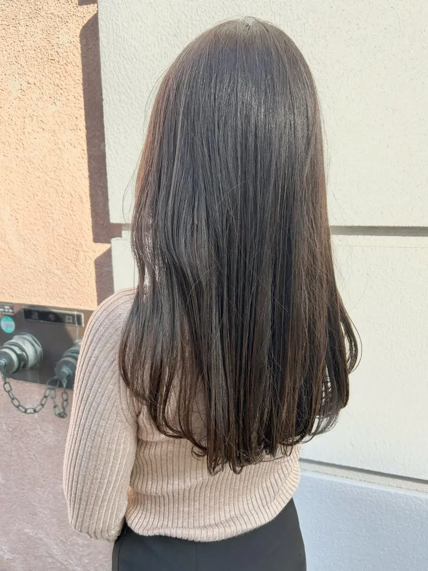 ロング カラー アッシュ アッシュブラウン ブラウンカラー カット ヘアカラー トリートメント ナルミ ケイスケのヘアスタイル
