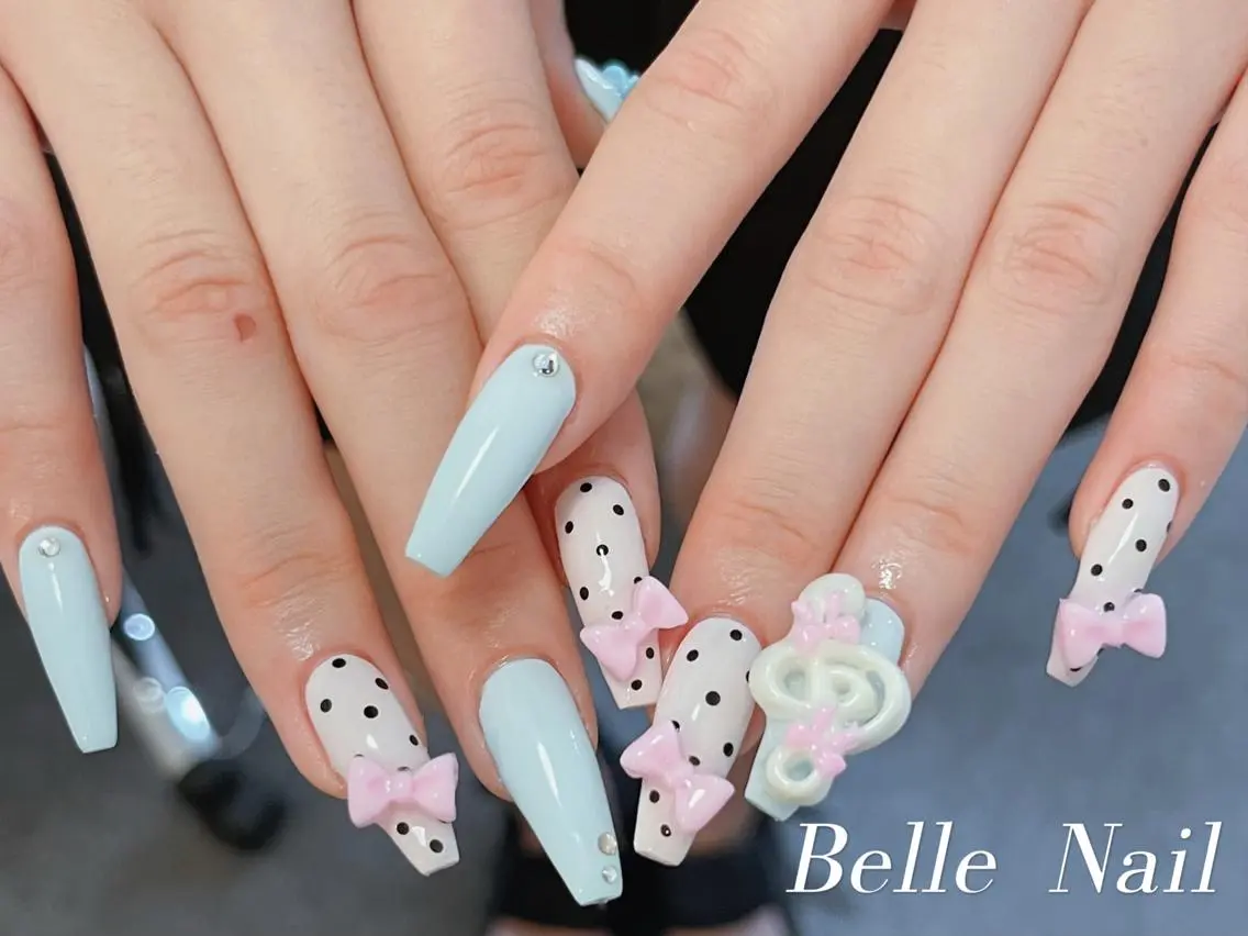 ネイル 長さ出し ジェルネイル 韓国ネイル マグネットネイル 持ち込み YUNA Belle Nail 池袋のネイルデザイン