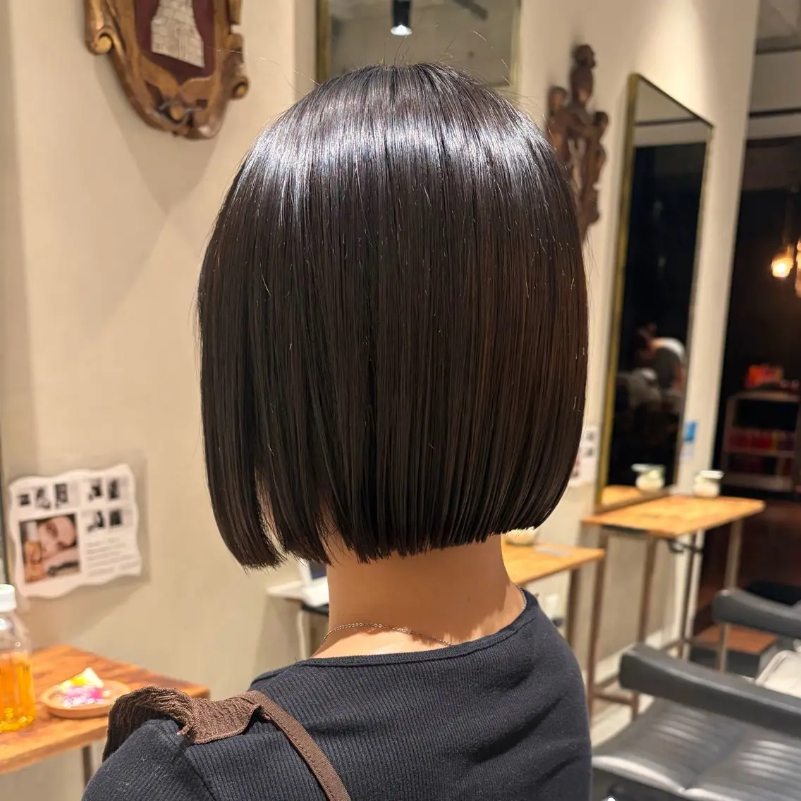 ショート 切りっぱなしボブ ボブレイヤー ボブ レイヤーカット 小顔カット カット ヘアカラー newton 🎀ここむぎのヘアスタイル
