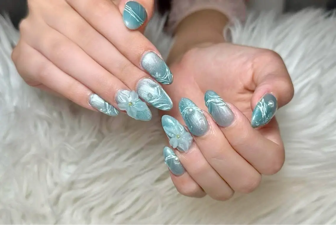 ネイル フットネイル フレンチネイル グラデーション 韓国ネイル マグネットネイル ハンドネイル ハンドケア Hi beauty 渋谷のネイルデザイン
