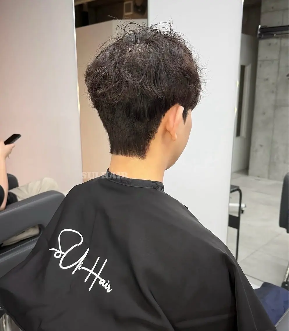 韓国メンズヘア　カット+パーマの写真