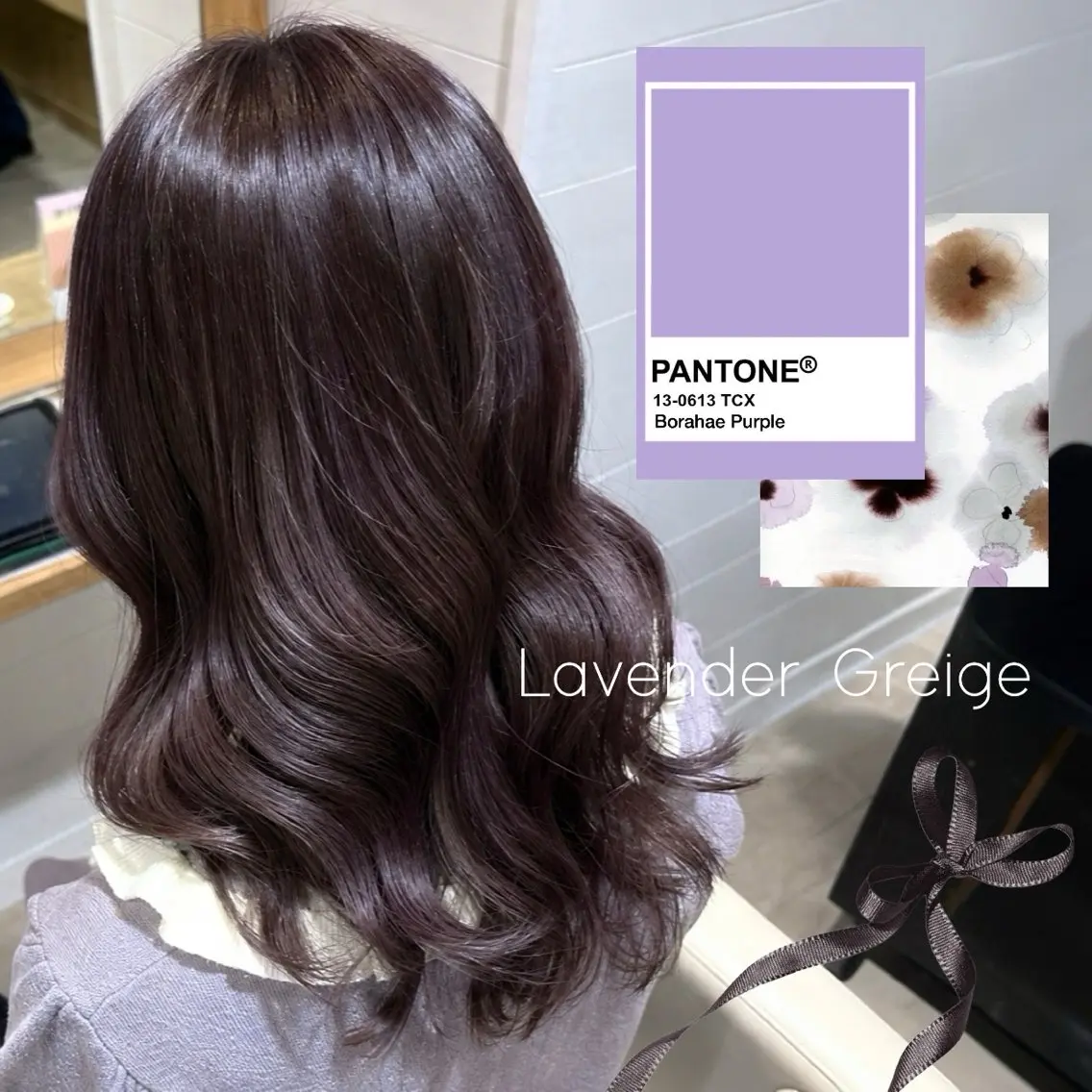 セミロング カラー シャドウパーマモデル セイノチヒロのヘアスタイル