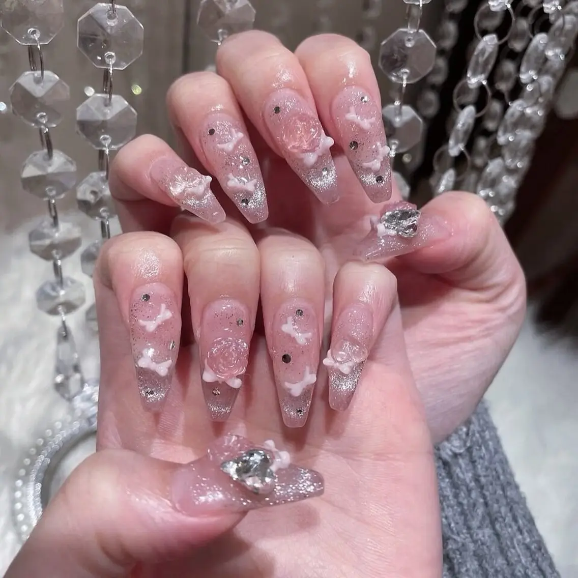 ネイル アートネイル 長さ出し フラッシュネイル ジェルネイル 韓国ネイル ハンドネイル Yuri.nail studioのネイルデザイン