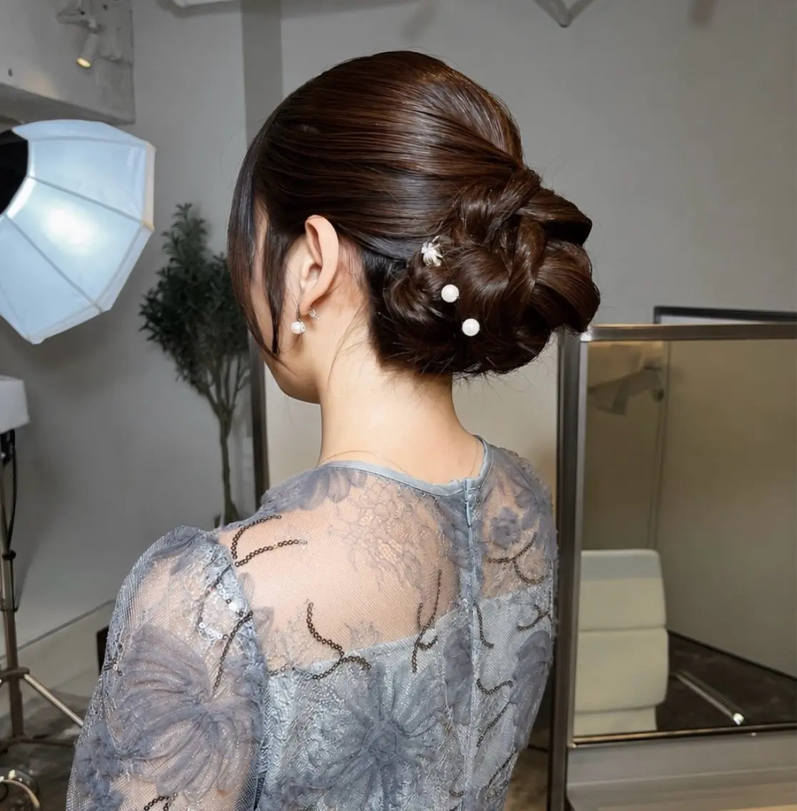ミディアム カラー ヘアアレンジ ヘアセット KANAMI 🌏のヘアスタイル