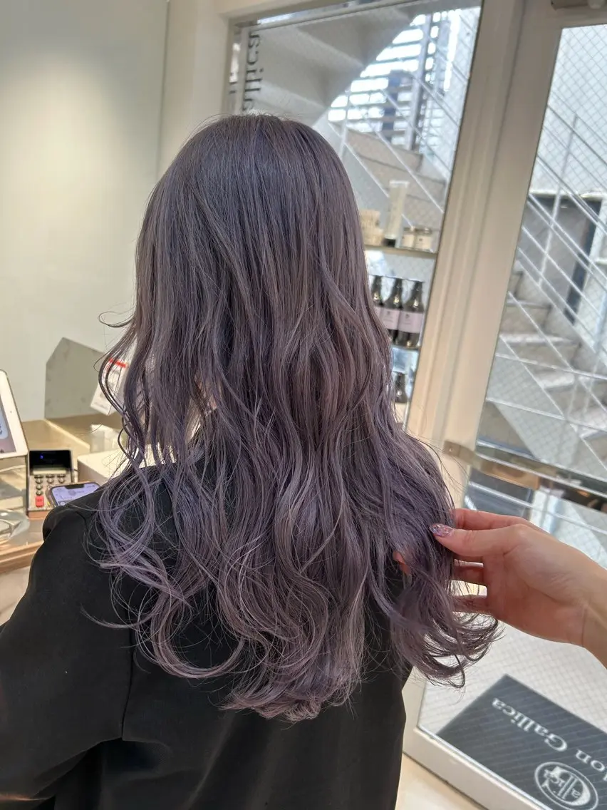 ロング カラー ヘアアレンジ ラベンダーカラー 《暖色/韓国hair 》🇰🇷桑原ユキネのヘアスタイル