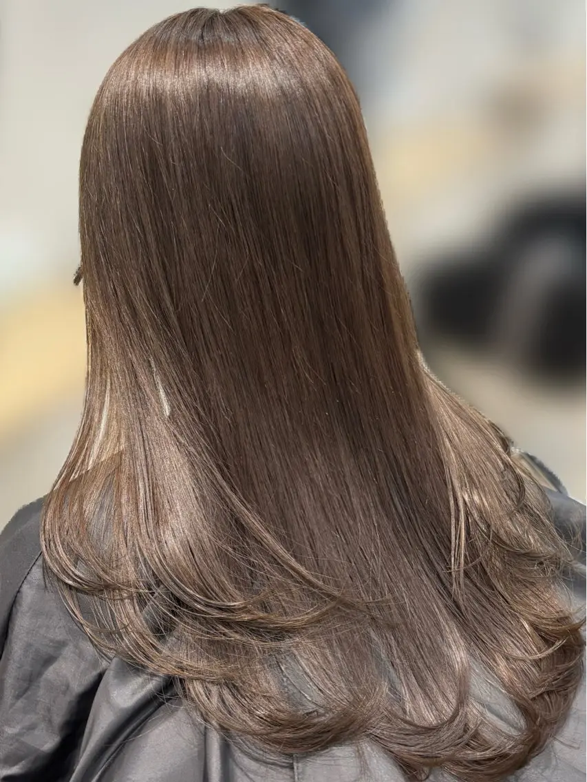 ロング カラー ベージュカラー カット ヘアカラー トリートメント 名駅/sHiHo/透 明感カラー✨🎀/のヘアスタイル