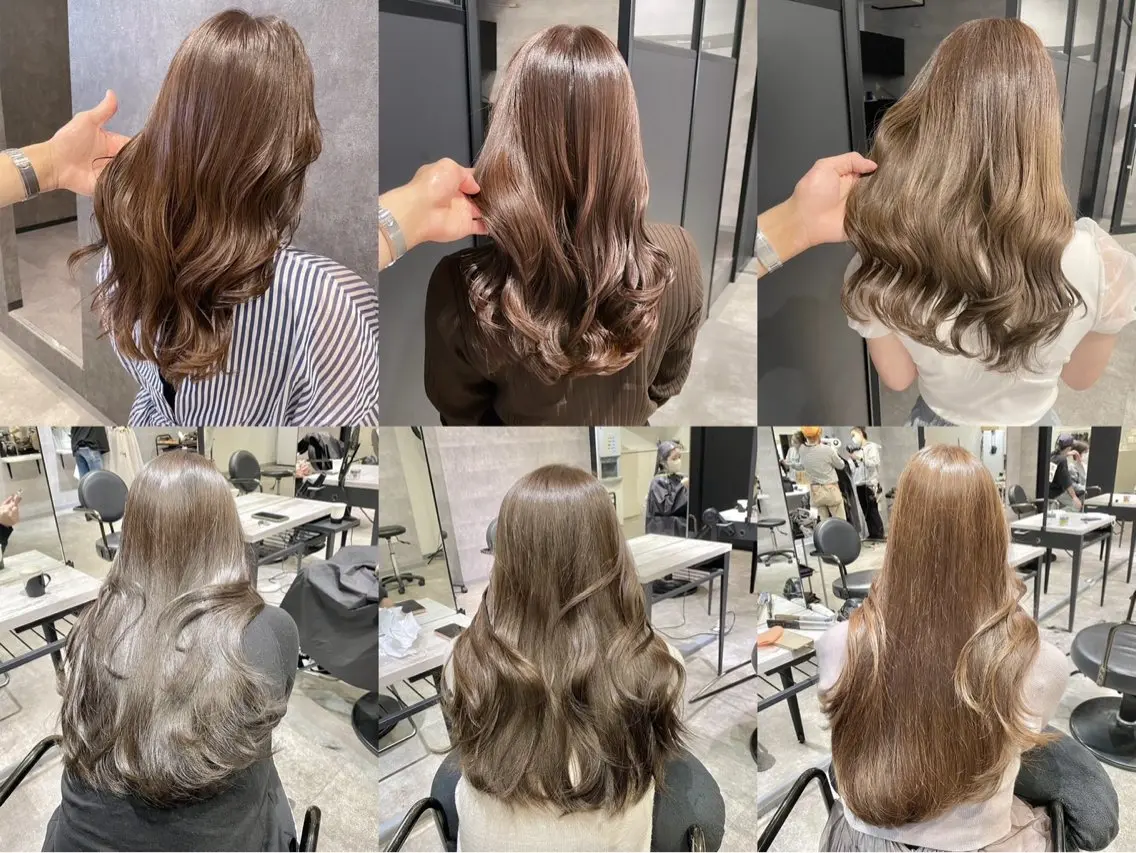 ロング カラー 上霜 菜月のヘアスタイル