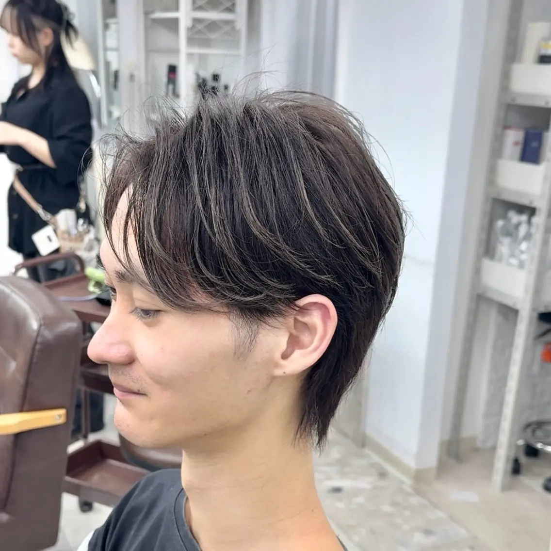 パーマ メンズ ハイライト 特化　須永🐶のヘアスタイル