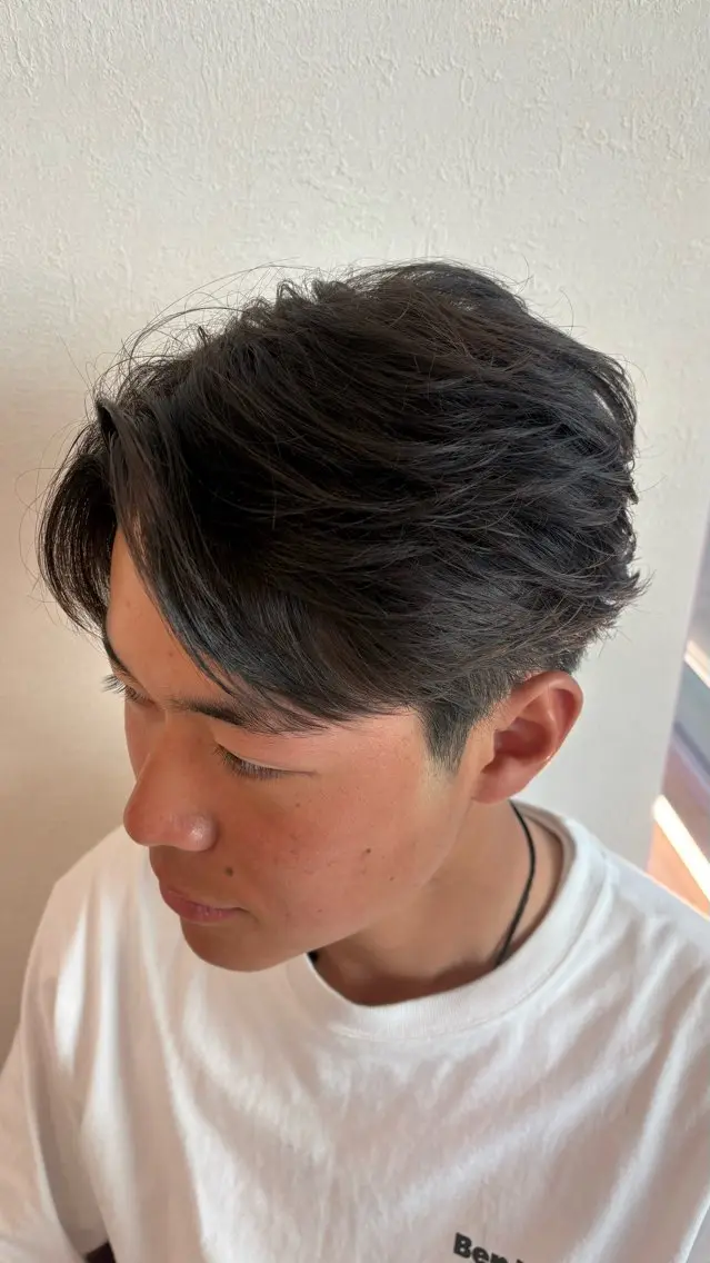 パーマ メンズ 🎀ピンク／ブリーチ 🌈デザイン♡BoNのヘアスタイル