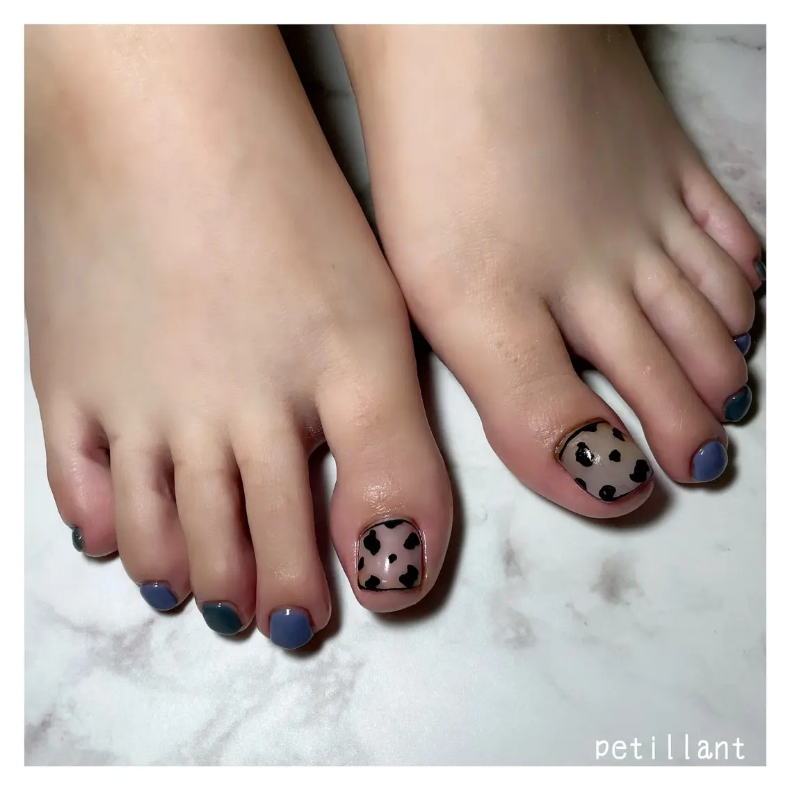 ネイル クリアネイル 長さ出し フットネイル ロングネイル nail salon petillantのネイルデザイン