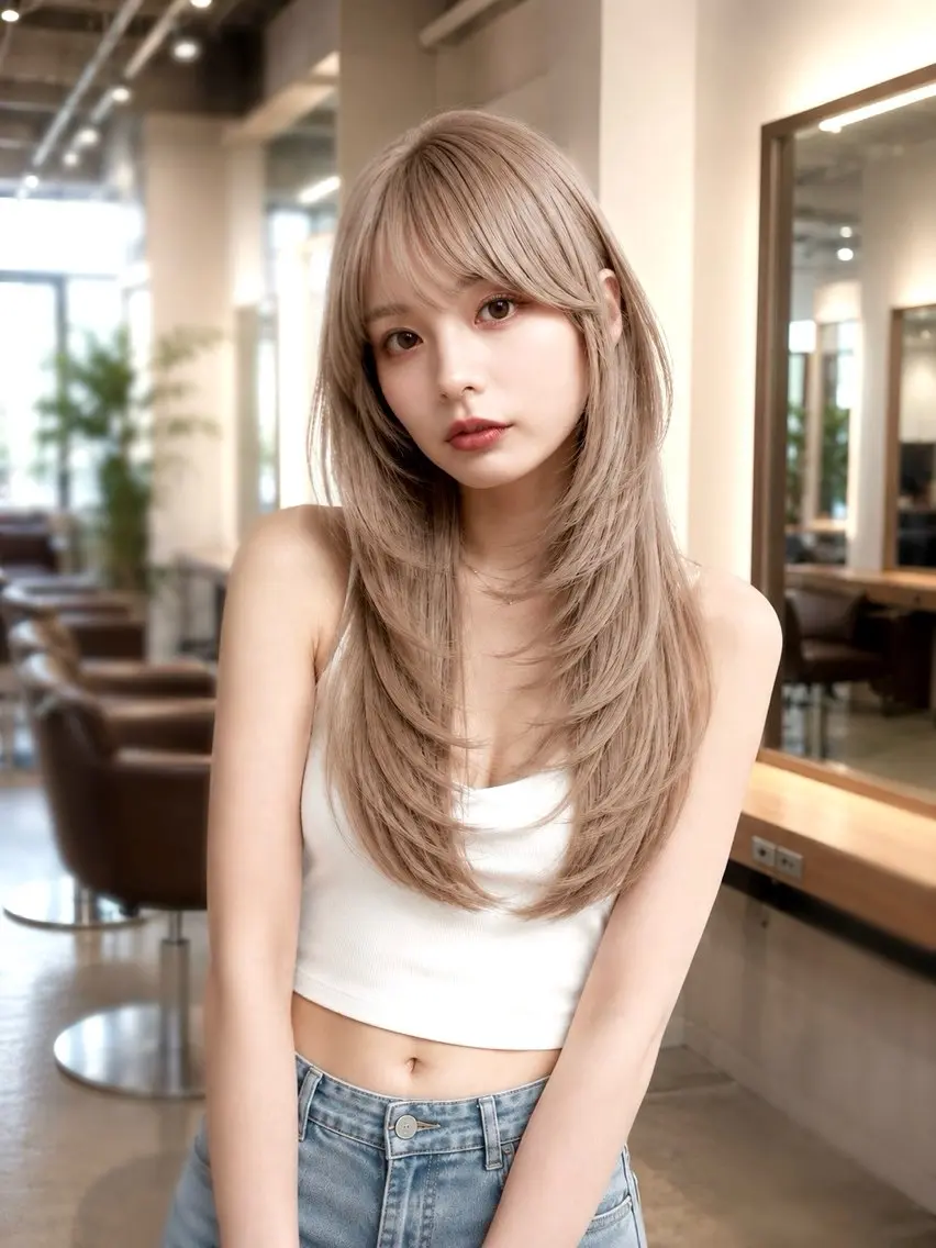 🌟ハイトーンミルクティーカラー🌟【ブリーチ×2+オンカラー1】の写真