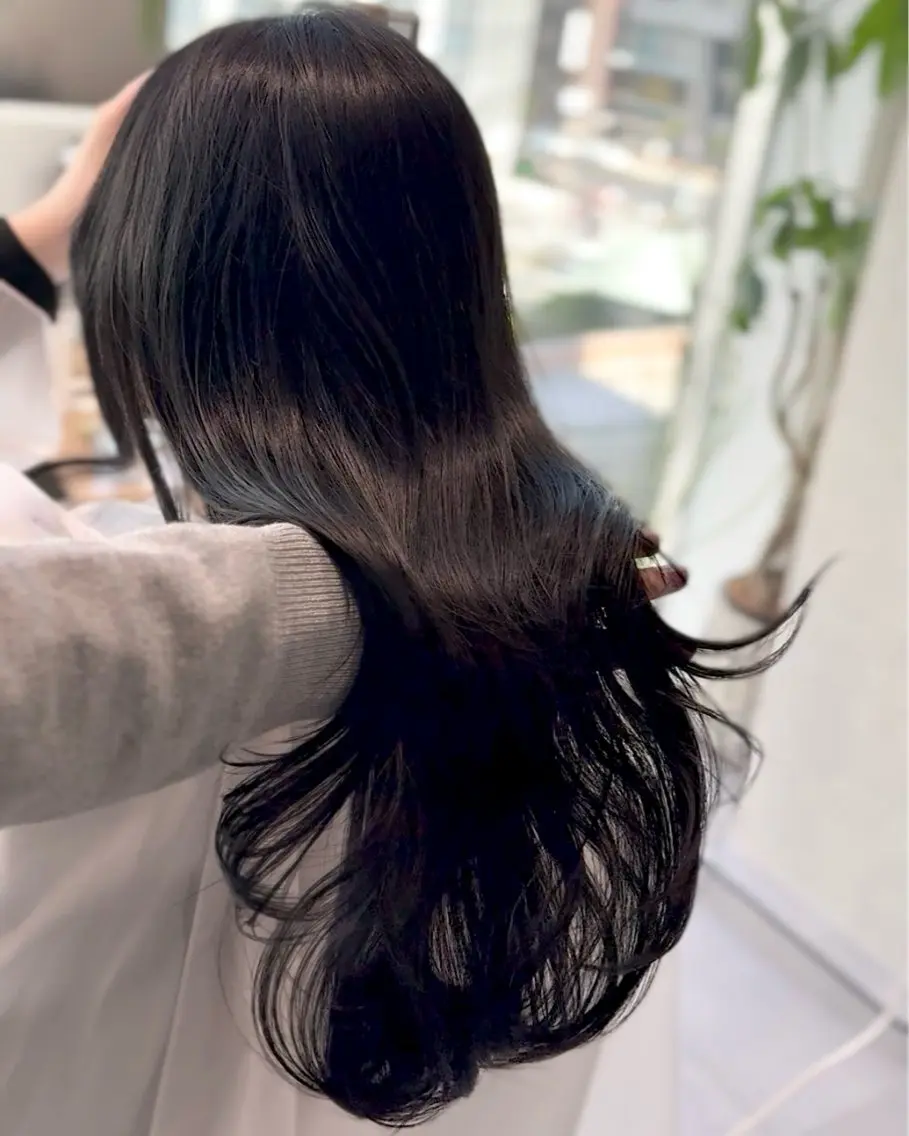 ロング カット ヘアカラー 韓国レイヤー RYOTAのヘアスタイル