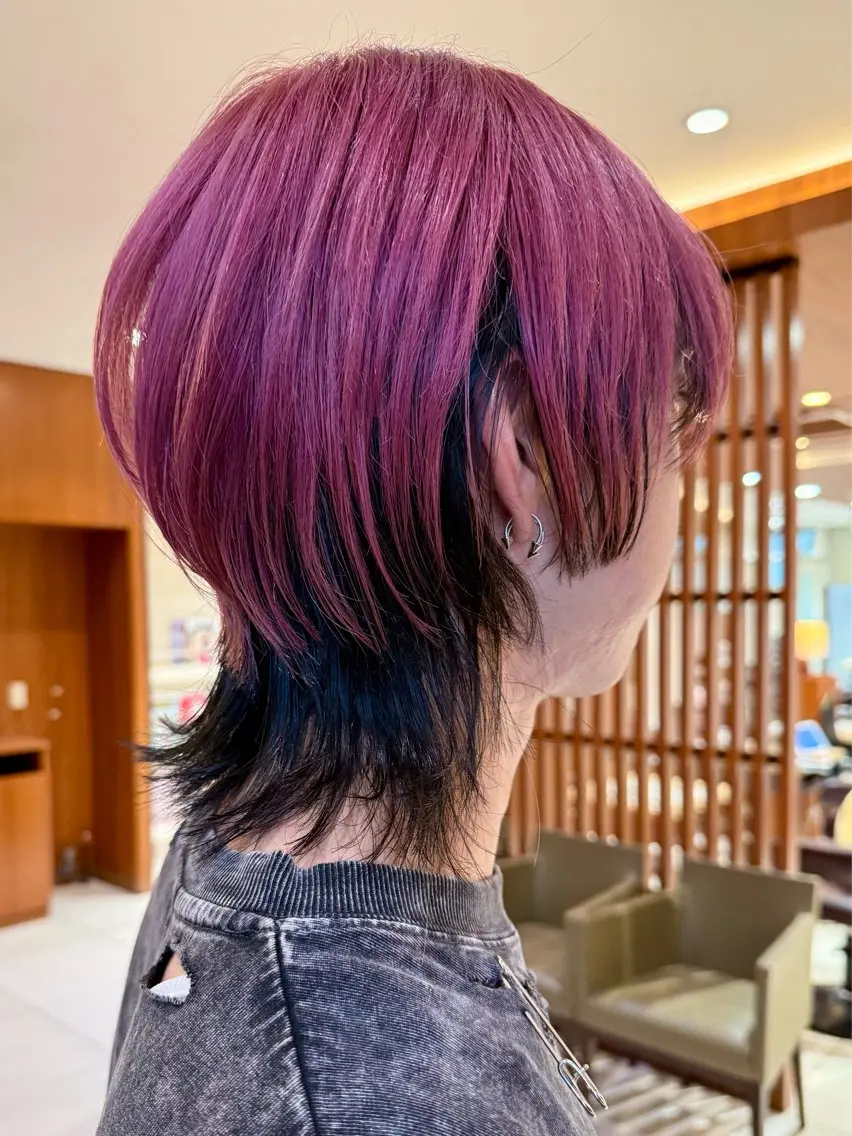 ウルフカットの写真