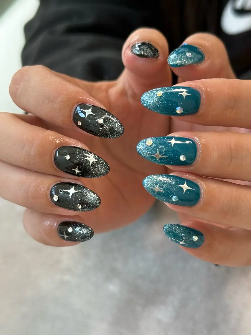 ネイル ジェルネイル キラキラネイル ロングネイル パラジェル nailroom amyのネイルデザイン