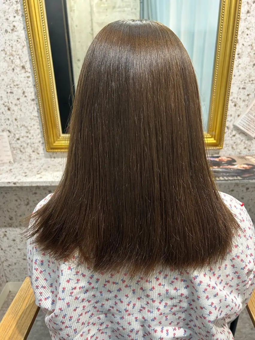 カラー ベージュカラー ブリーチ ブリーチなしカラー オリーブベージュ [lani ] konatsuのヘアスタイル
