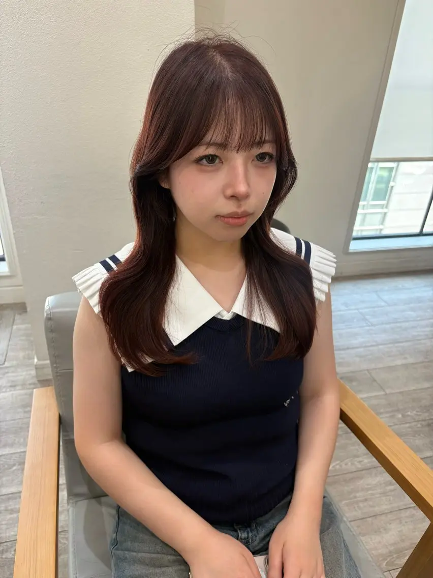 セミロング ヘアセット 大木 唯月のヘアスタイル
