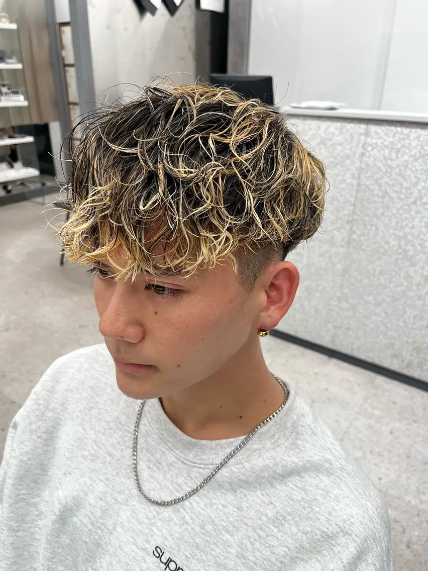 パーマ メンズ カット パーマ 🍐シャドウパーマ メンズ特化/守岡🍐のヘアスタイル