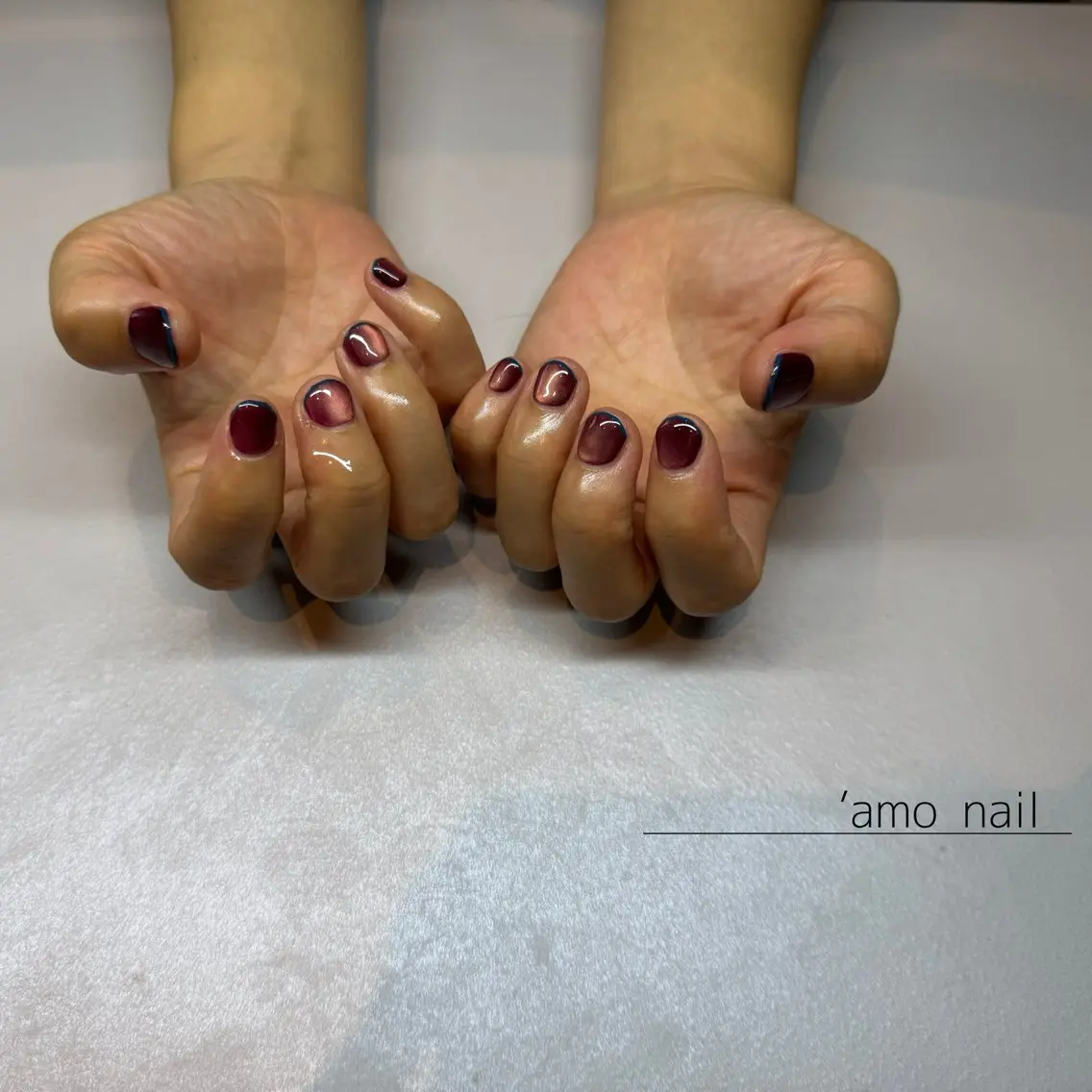 ネイル マグネットネイル ショートネイル 'amo nailのネイルデザイン