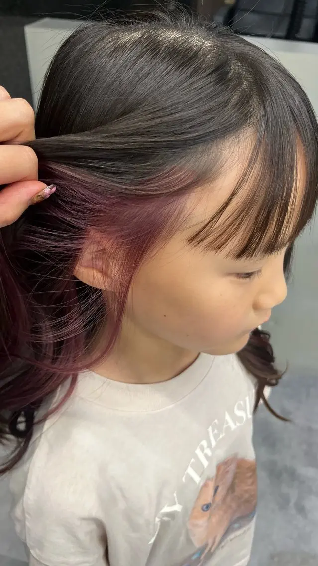 カラー インナーカラー ピンクカラー ‧₊˚ .⋆ ˖ Sayaka☘️✧*のヘアスタイル