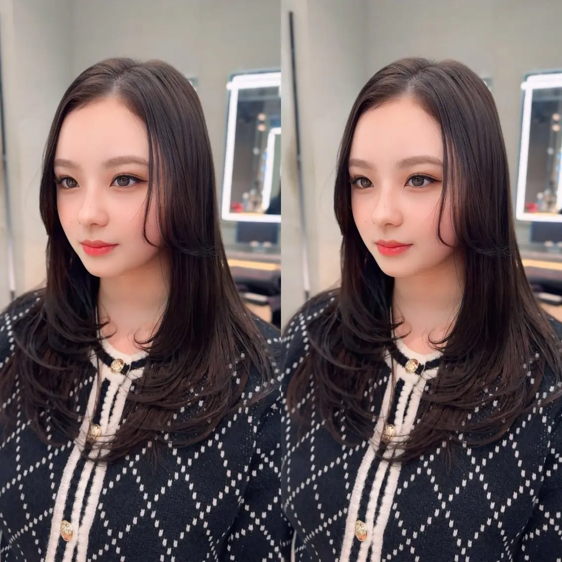 セミロング カラー ベージュカラー ブリーチ 透明感カラー ブリーチなしカラー 髪質改善 ヘアカラー トリートメント ✨髪質改善特化✨副 店長椎葉信乃介のヘアスタイル