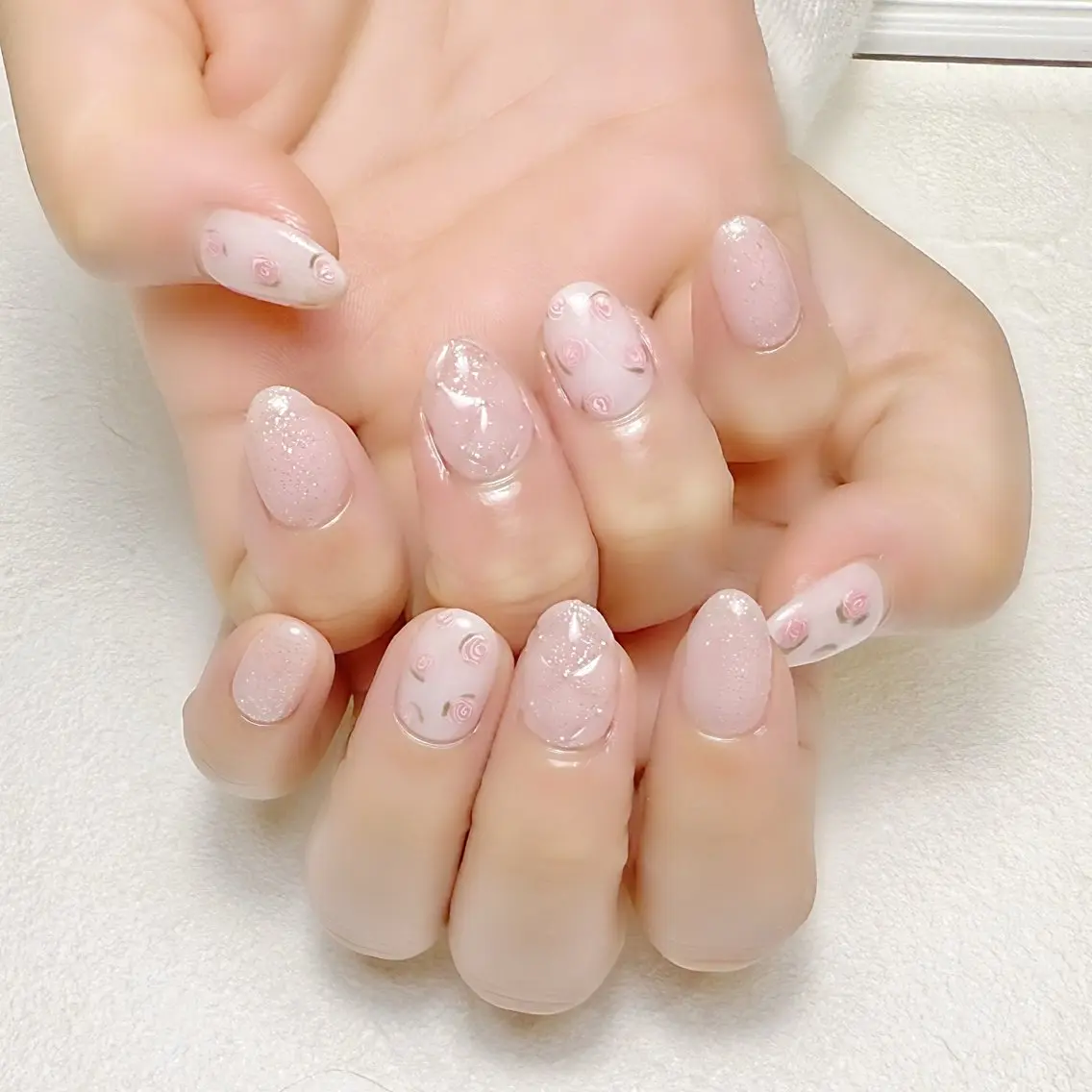 ネイル ピンク 春ネイル rouse nail RISATOのネイルデザイン
