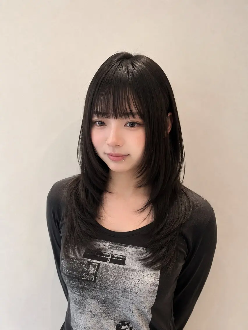 ロング カット ヘアカラー トリートメント 🫧TATSUYA/ 錦糸町ʕ•̫͡•のヘアスタイル