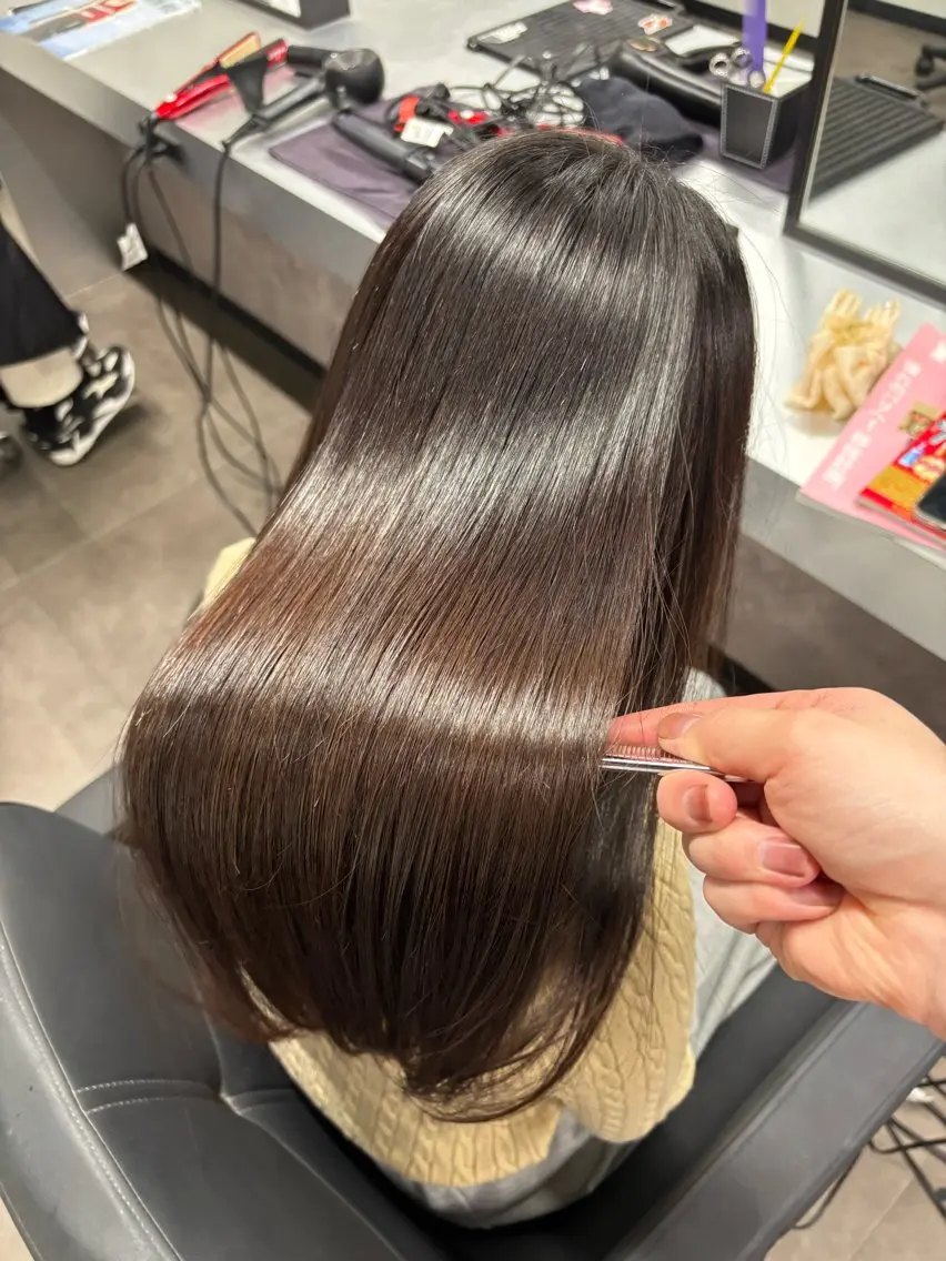 カット ヘアカラー 縮毛矯正 トリートメント 【美髪/艶縮毛矯正】 ☘️Taketo☘️のヘアスタイル