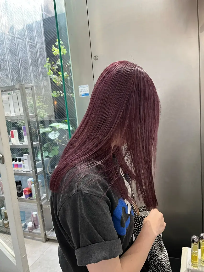 セミロング カラー ヘアカラー 【CHERIE】天神 大名サロン💫りんのヘアスタイル